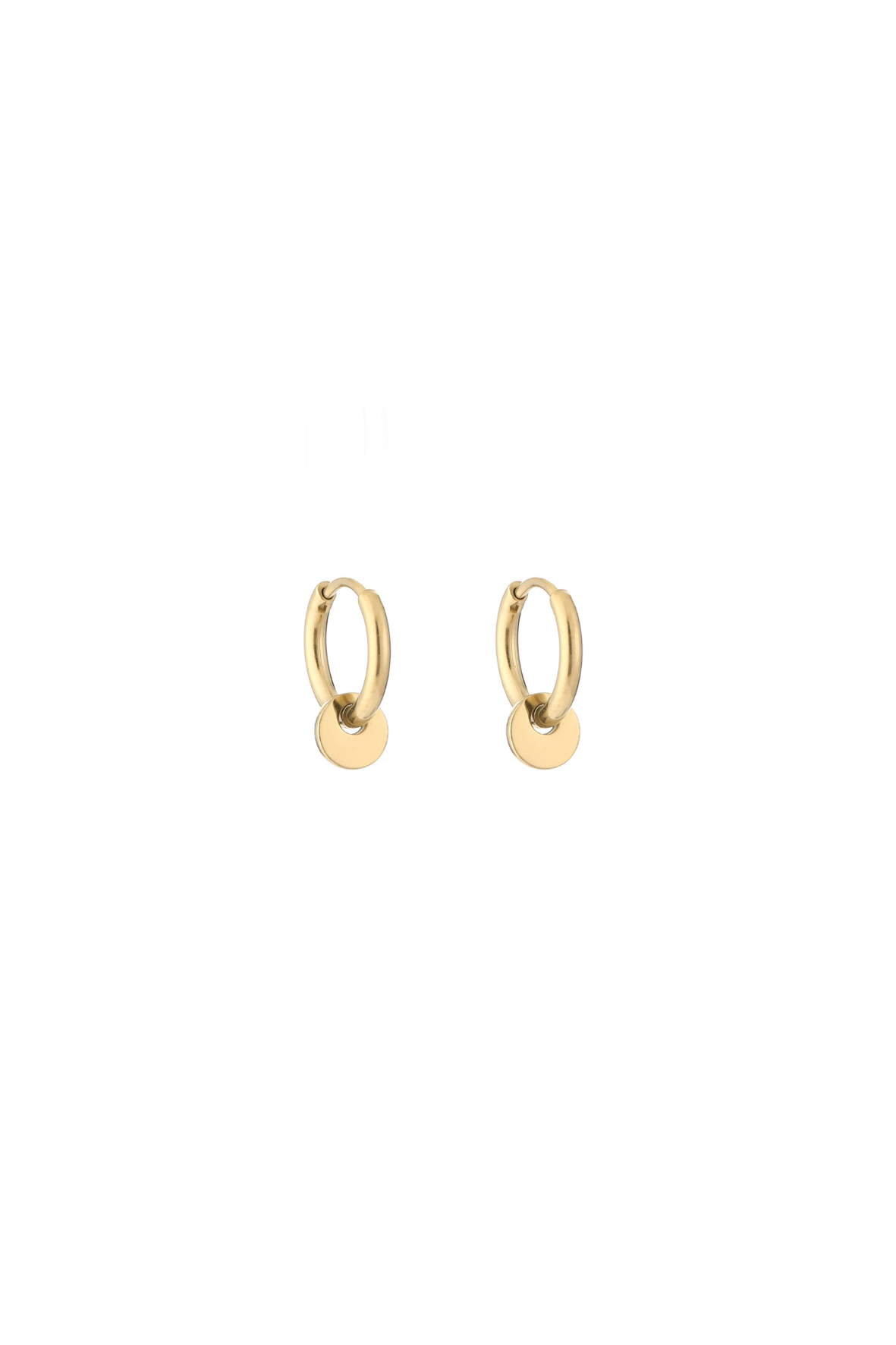 Ilsa oorbellen met cirkelvormige hanger | goud - Iristra