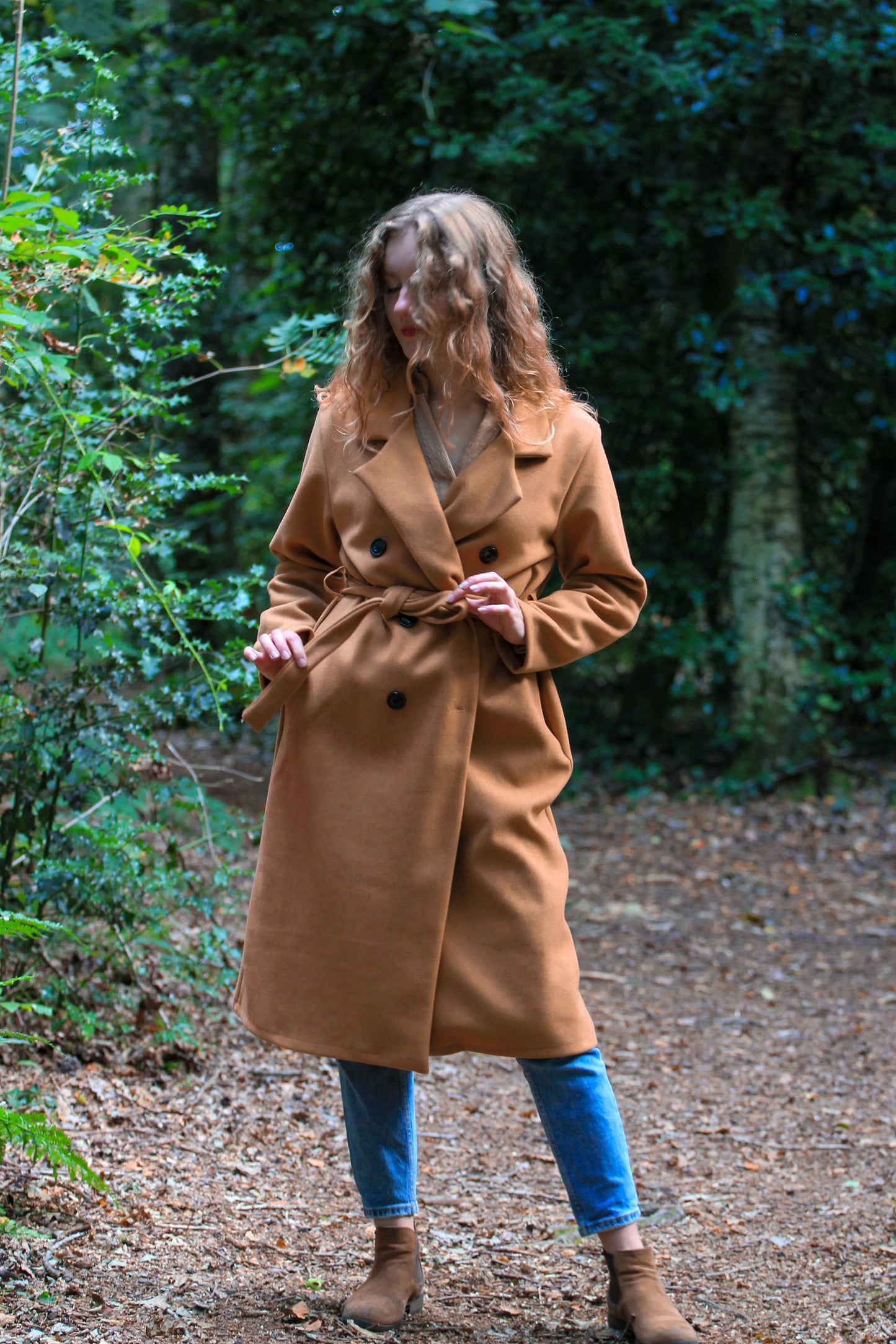 Trenchcoat met tailleriem Louise | camel - Iristra