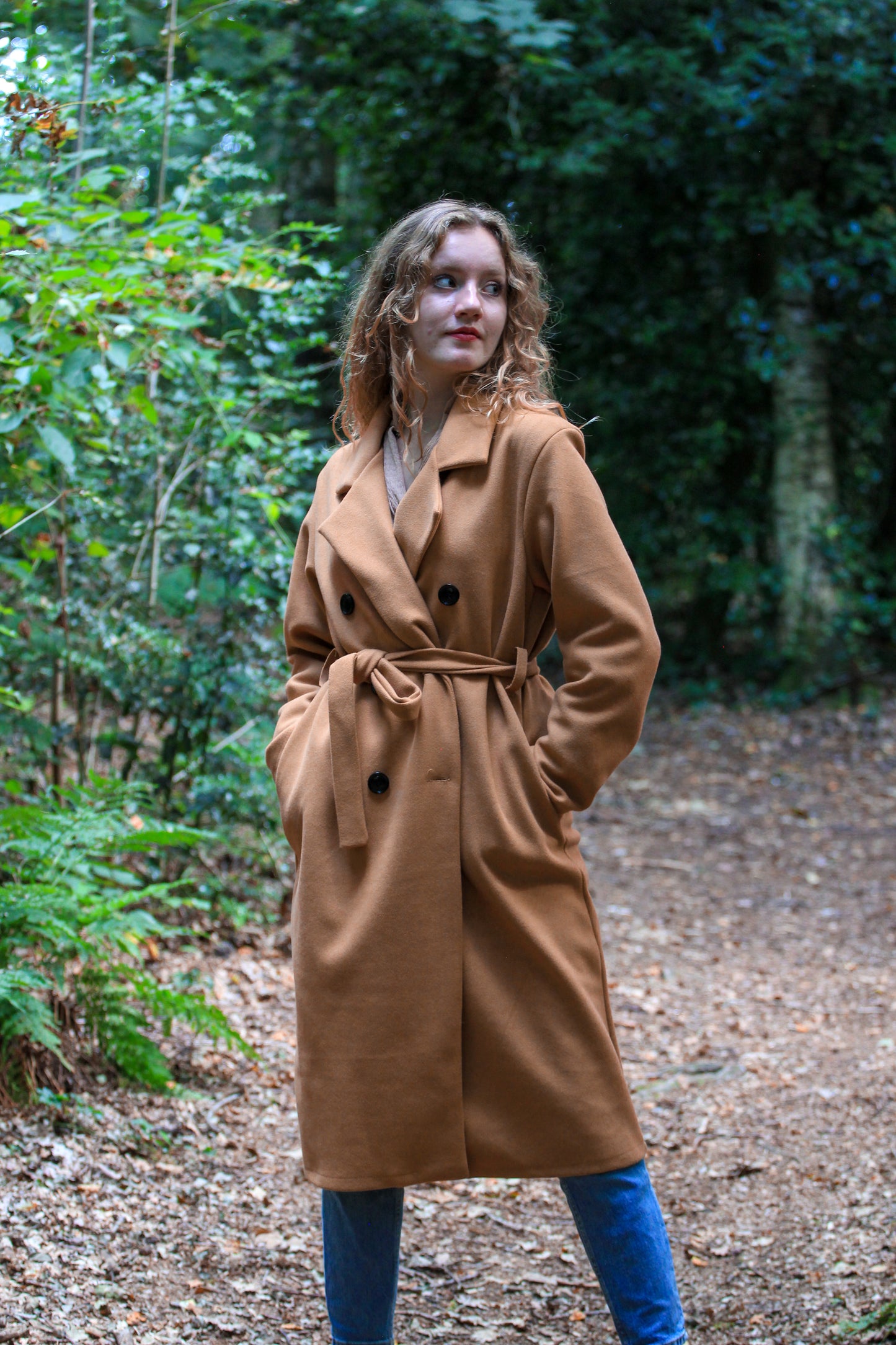 Trenchcoat met tailleriem Louise | camel - Iristra