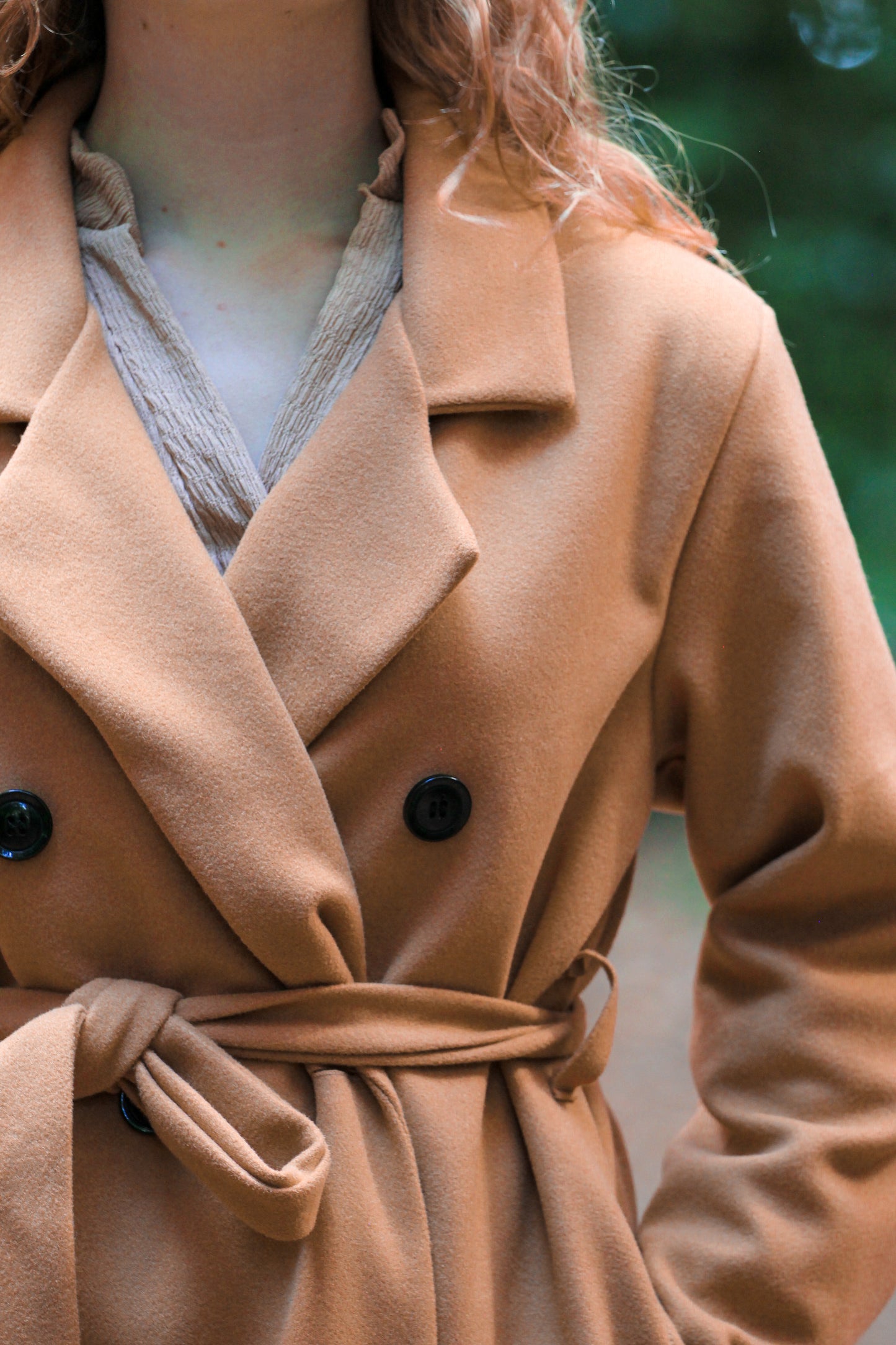 Trenchcoat met tailleriem Louise | camel - Iristra