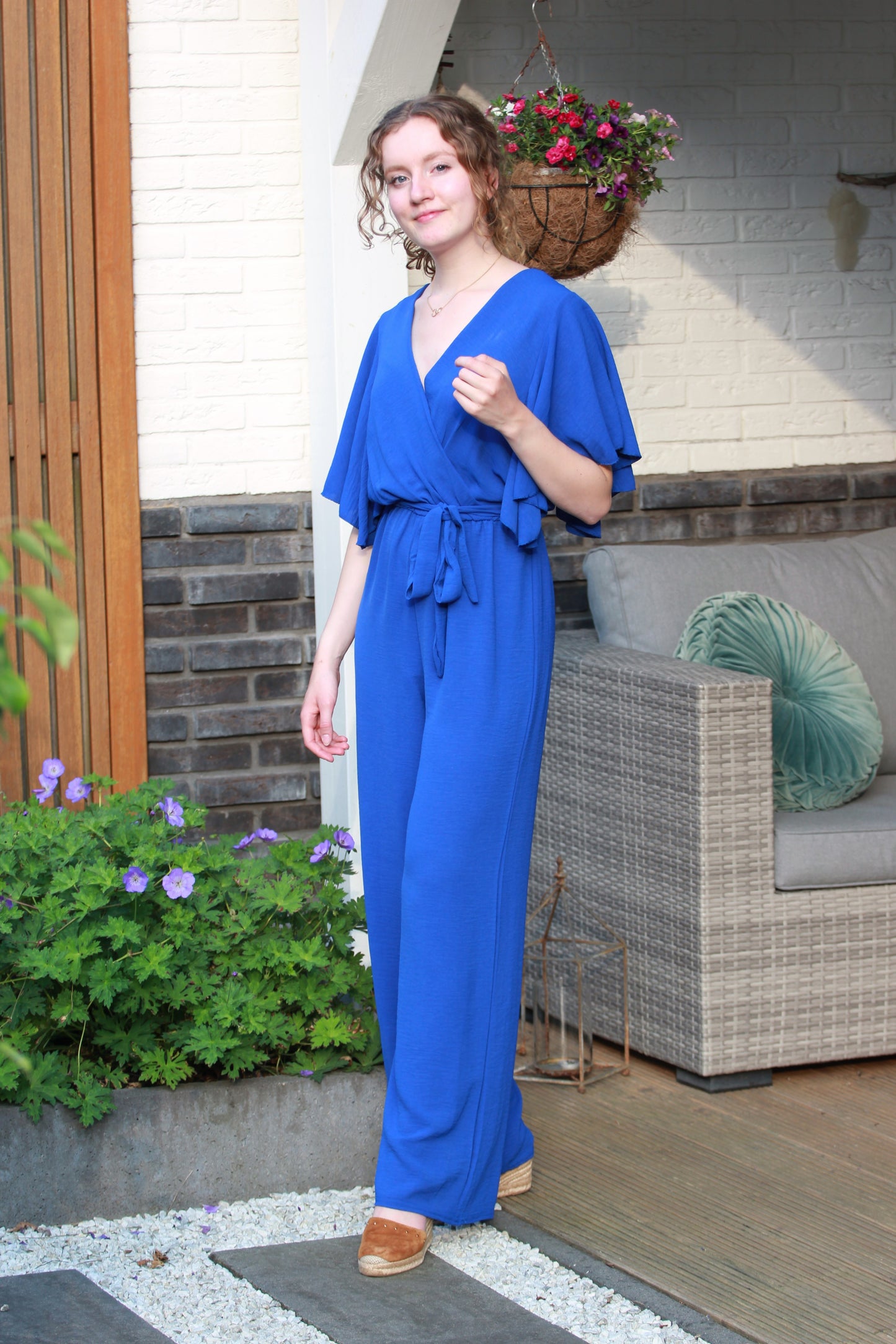 Lange jumpsuit Delphine | Koningsblauw - Iristra