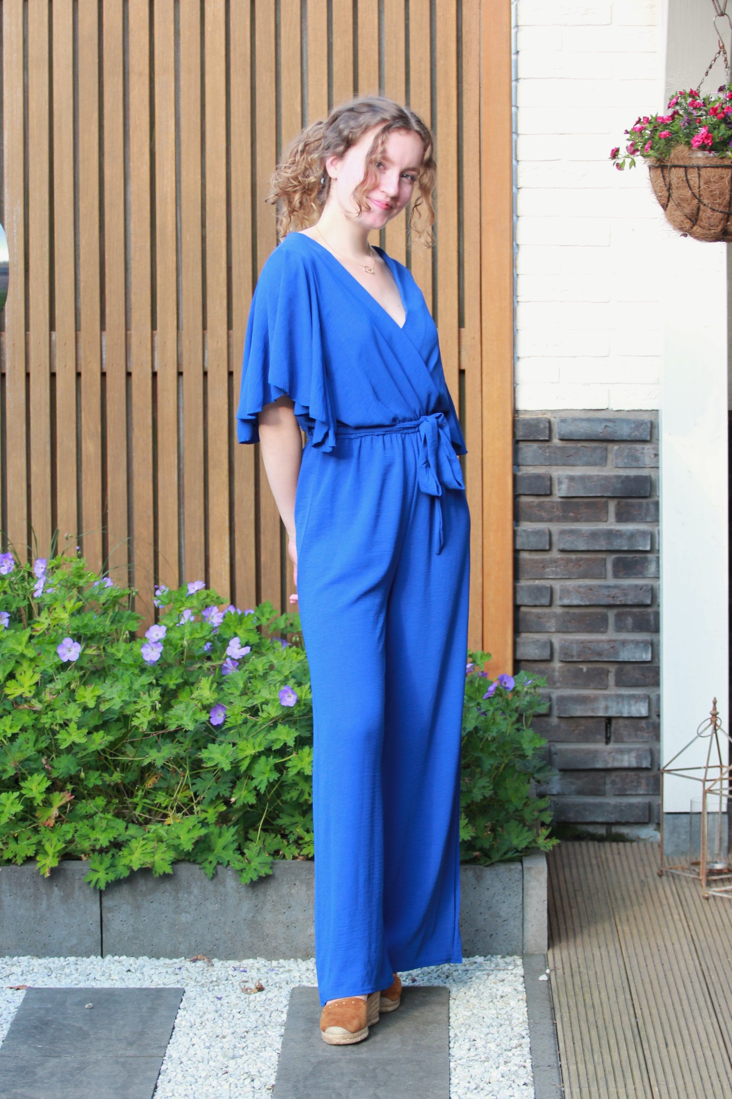 Lange jumpsuit Delphine | Koningsblauw - Iristra