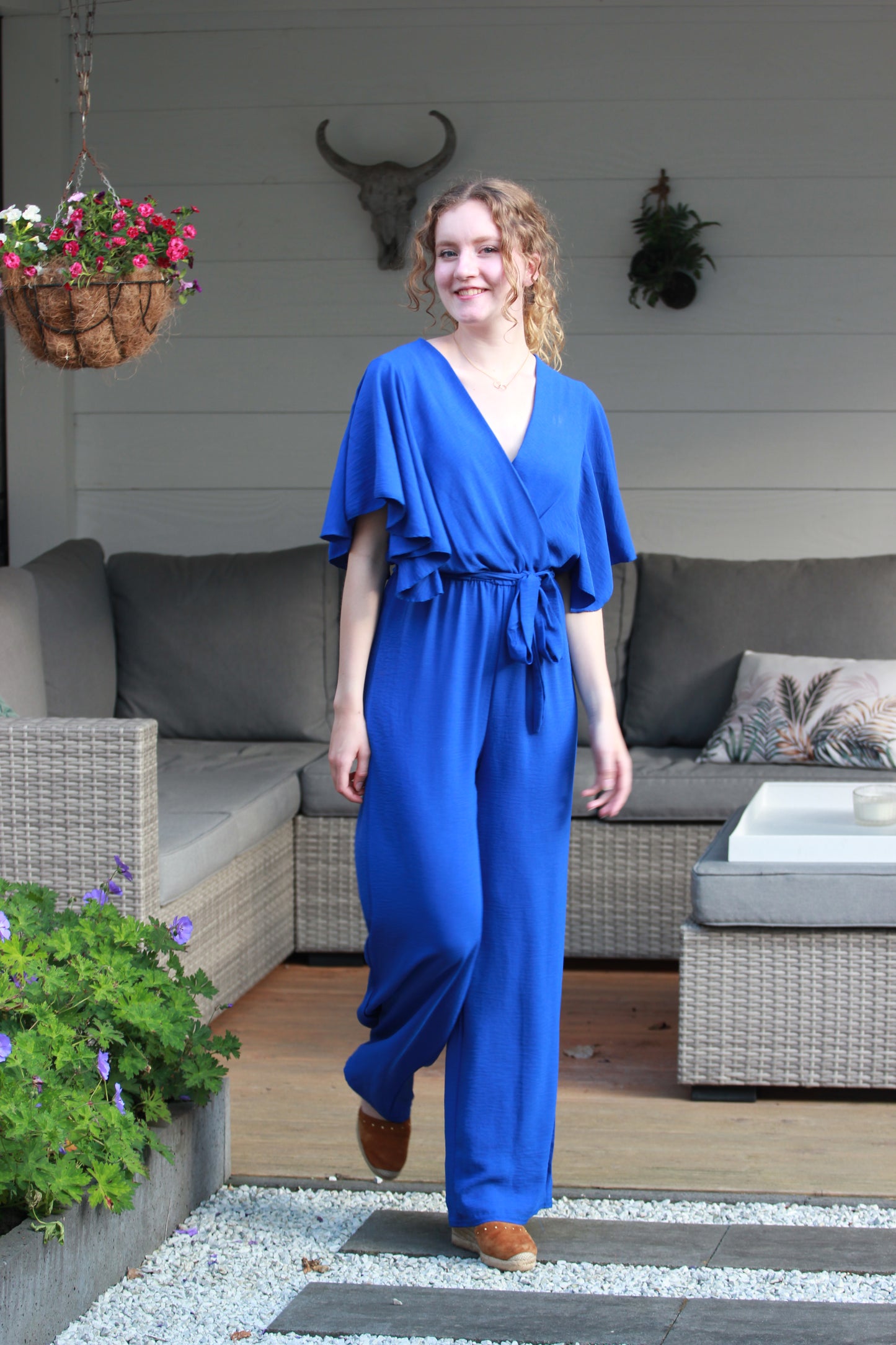 Lange jumpsuit Delphine | Koningsblauw - Iristra