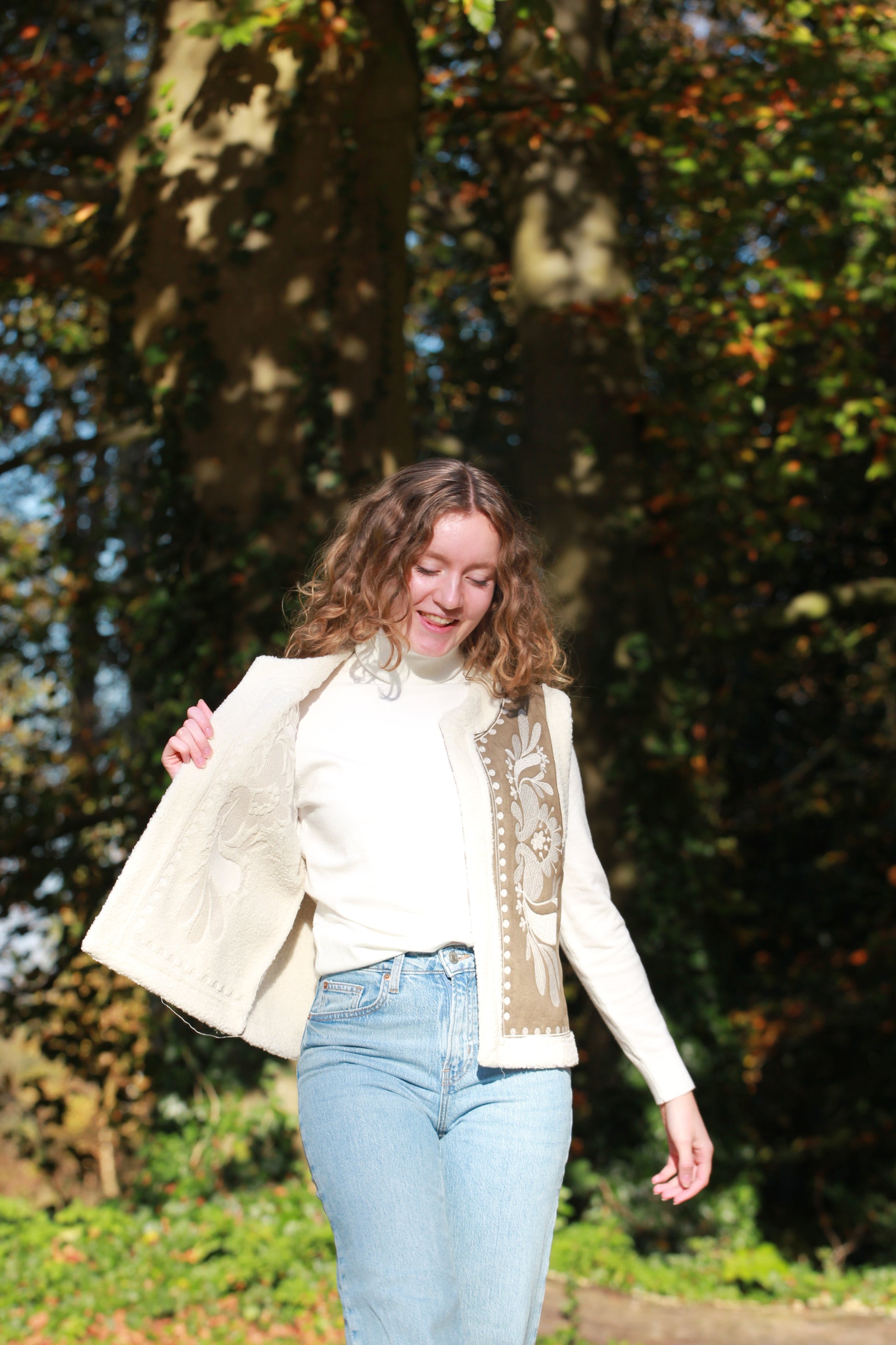 Coltrui en gilet setje | Groen-wit - Iristra