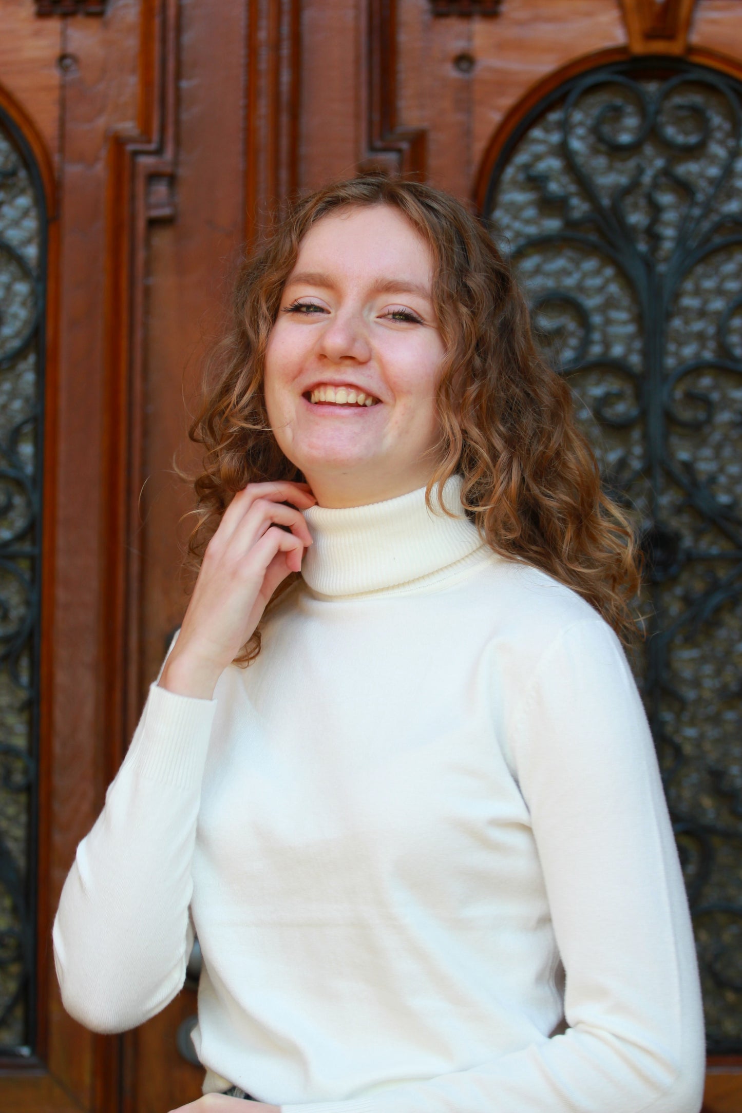 Basic witte coltrui voor dames - close up