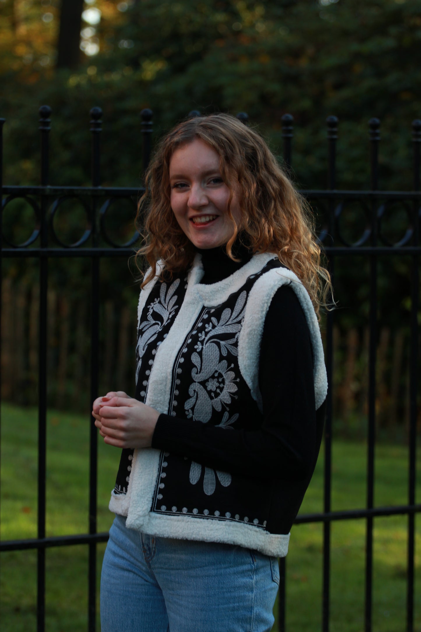 Coltrui en gilet setje | Zwart-wit - Iristra