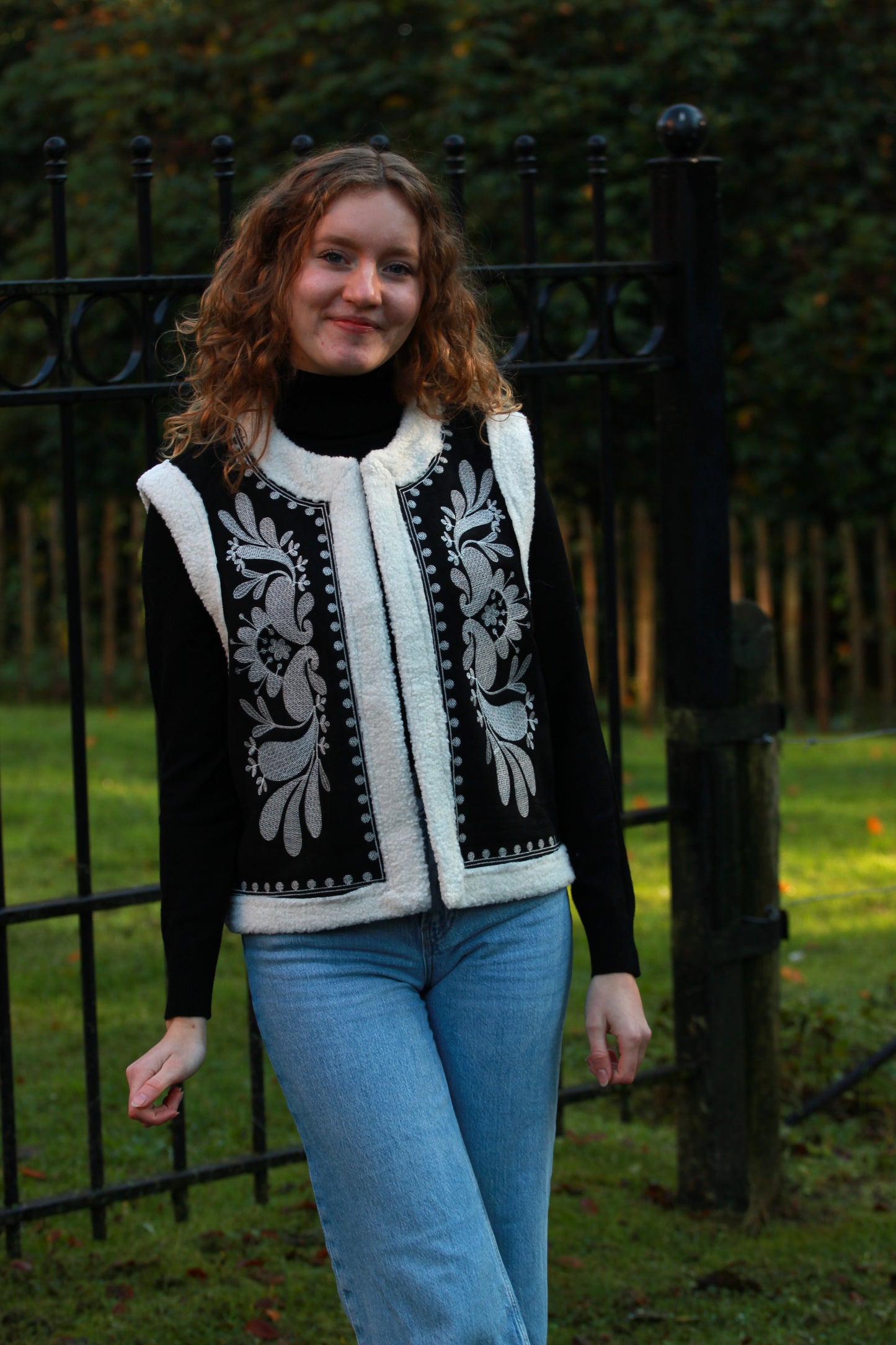 Coltrui en gilet setje | Zwart-wit - Iristra
