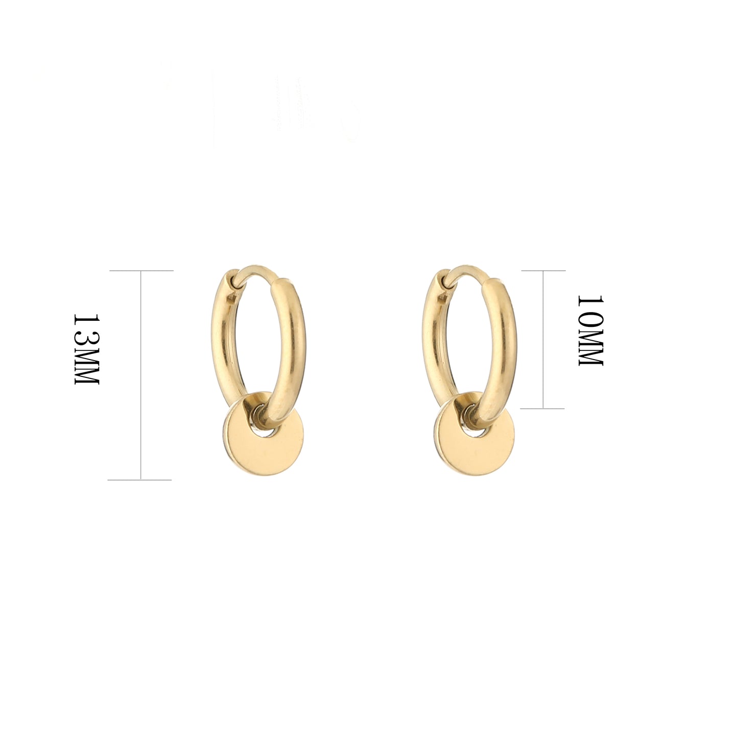 Ilsa oorbellen met cirkelvormige hanger | goud - Iristra