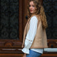 Boho gilet met borduursel Rosalie | camel