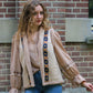 Boho gilet met borduursel Rosalie | camel