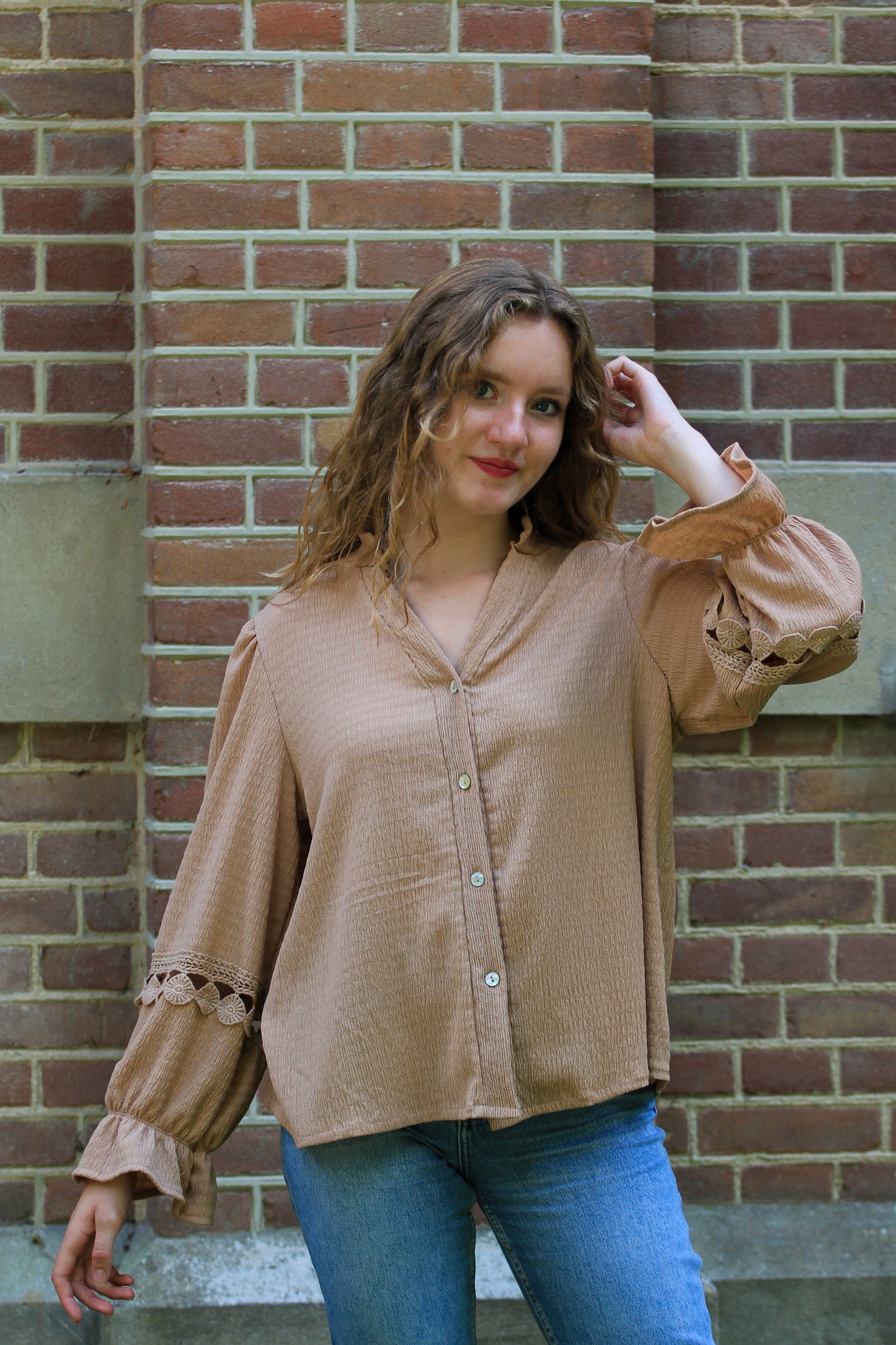 Blouse Flora | camel